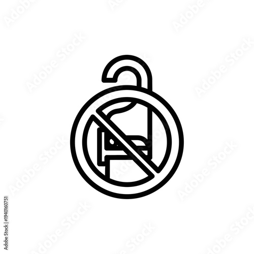 No Smoking Sign with Cigar Icon for Public Safety and Indoor Use