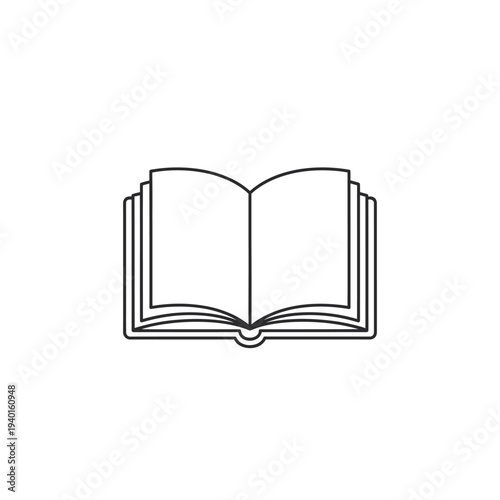 Open Book with Blank Pages for Reading and Study Purposes