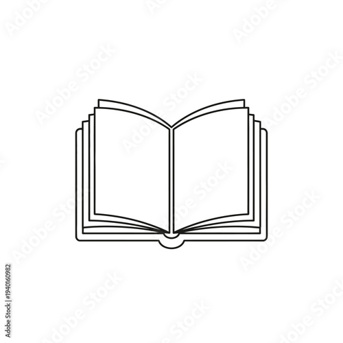 Open Book with Blank Pages for Reading, Education, and Learning Concepts