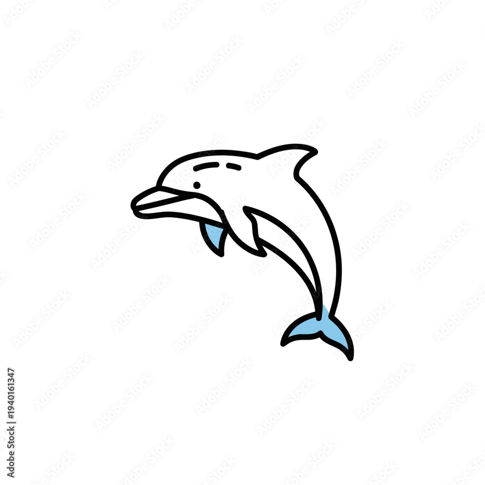 Obraz premium Playful Dolphin Jumping Out of Water in Ocean Scene for Marine Life Photography