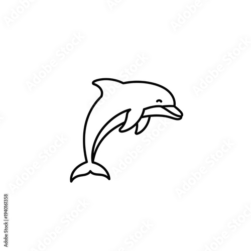 Playful Dolphin Jumping Out of Water in Ocean Scene for Marine Wildlife Enthusiasts