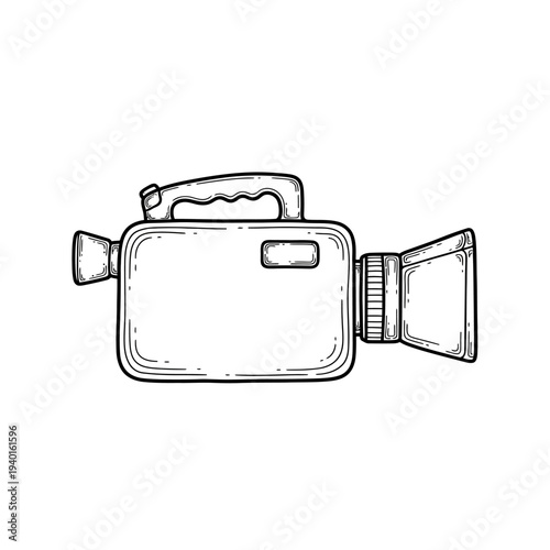 Professional Camera Equipment Illustration for Filming and Photography