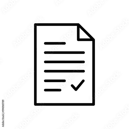 Professional Document with Signature and Checkmark for Business Use