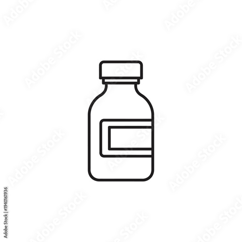 Professional Health Supplement Bottle with Medical and Wellness Theme