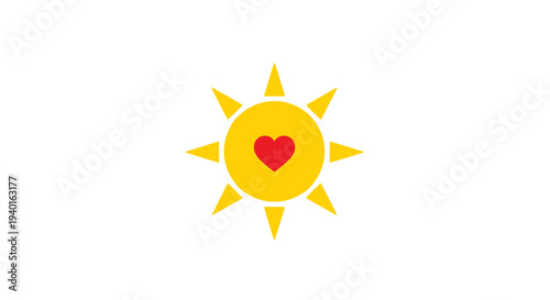 A simple drawing of a smiling sun.