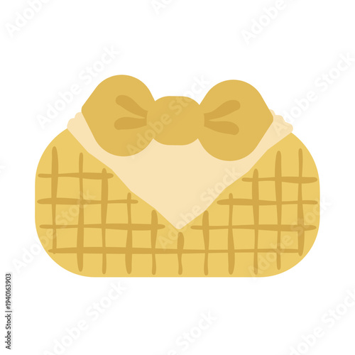 お弁当の巾着袋　イラスト