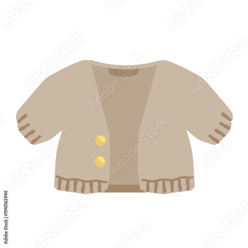 カーディガン　セーター　イラスト