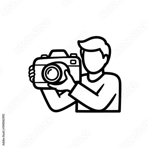 Professional Person Holding Camera for Photography or Videography