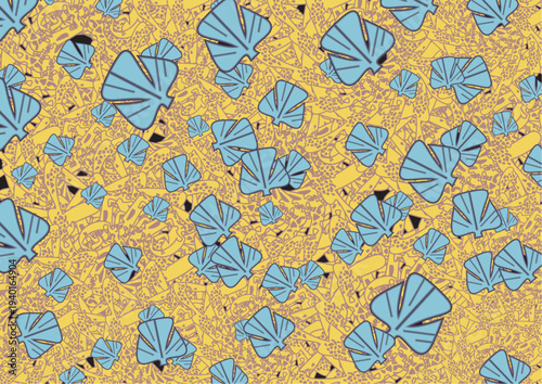 Textural backdrop created floral elements for fabrics or covers. Decorative bright background for interior solutions, business concepts, fashion trends, tiles, prints, dynamic posters, batiks, etc.