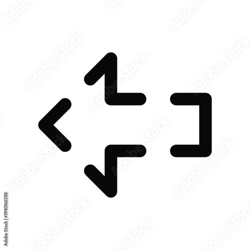 A simple black icon of arrows pointing in all directions on a white background