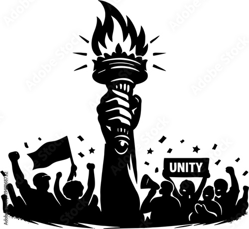 “Festive Music and Dance Celebration Black Silhouette Vector” 