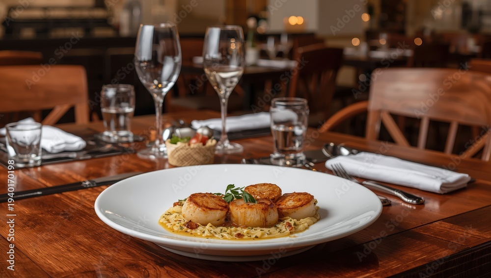 Fototapeta premium Delicious cheesy scallops cooked on the grill