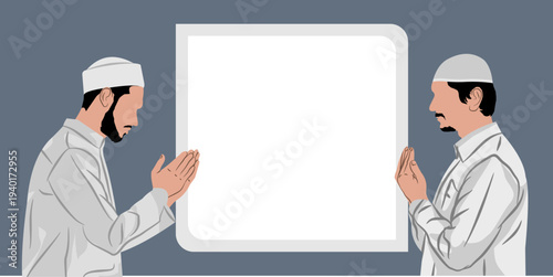 Copy space and Muslim prayer