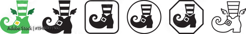 Leprechaun shoes and hat icon.