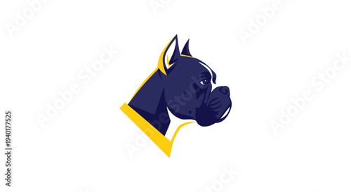 Boxer Dog Head Silhouette - Athletic, Strong, Loyal