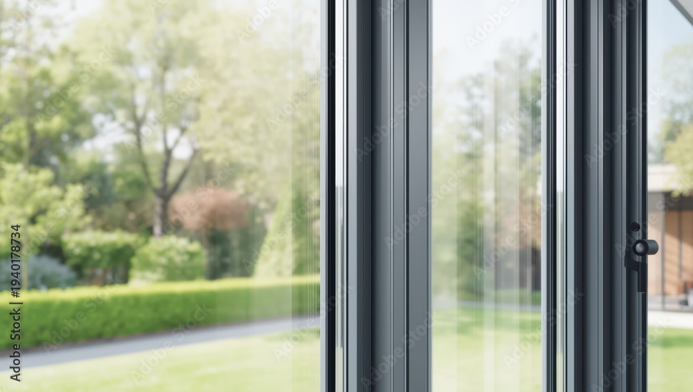 Fototapeta premium Triple-glazed plastic window frame