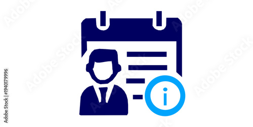 User profile information card flat icons set. user profile, employee data, business identity, account information, calendar interface, digital records, management system