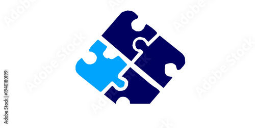 Puzzle connection teamwork concept flat icon set. puzzle pieces, teamwork collaboration, problem solving, partnership integration, business connection, unity strategy