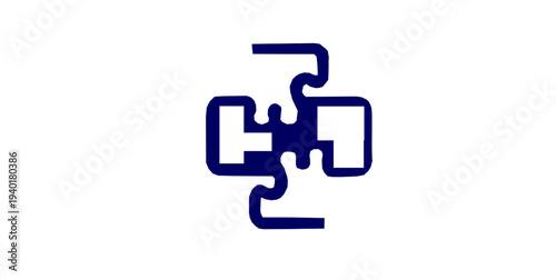System integration connection icon outline icons set. puzzle link, data connection, network integration, api interface, software connector, digital sync, technology link