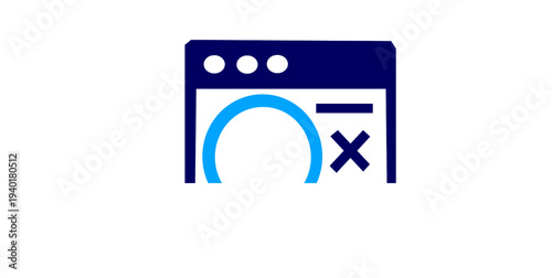 Laundry washing machine flat vector icon design. washer drum, laundry appliance, home equipment, cleaning device, household machine, digital symbol