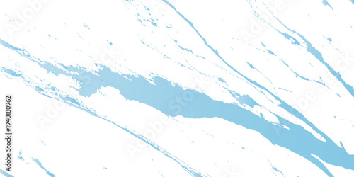 Abstract blue watercolor ink splash with grunge paint texture and black splatter stains on a paper vector pattern design