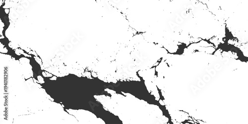 A dirty grunge design element featuring black ink splats and paint splashes with a splatter texture on an artistic vector brush pattern border