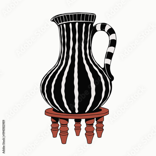 greek vase on a white background