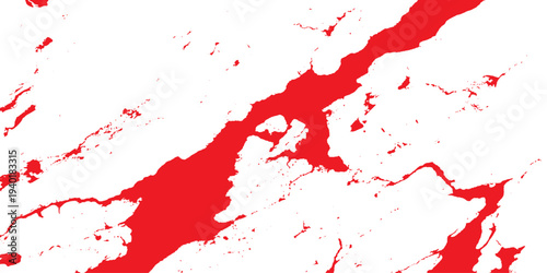 A vibrant red paint splatter and grunge texture illustration features artistic ink splashes and watercolor stains on a creative vector backdrop wallpaper