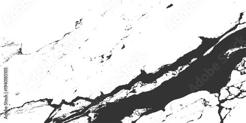 Grunge black ink splashes and paint splat textures create a vintage vector border illustration with dirty liquid spray stains on a white paper pattern design element