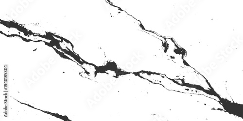 A creative vector illustration of a liquid splash of milk and black ink splashes featuring a dirty grunge texture and splat paint stains on a white art paper background