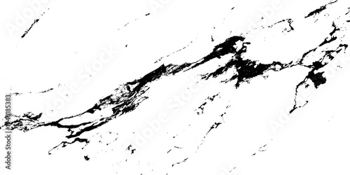 Black ink splat and splatter grunge texture design featuring a liquid paint splash with spray drips and brush stroke stains on a dirty vector art background element