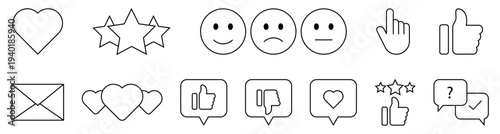Feedback line icons