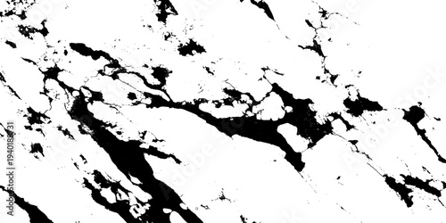 Black ink splat vector illustration featuring a grunge paint texture with a dirty spray pattern and liquid drip element on a white background silhouette
