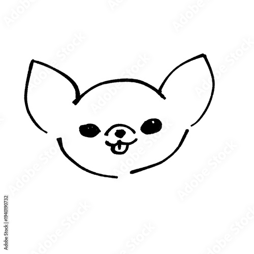正面のチワワのイラスト