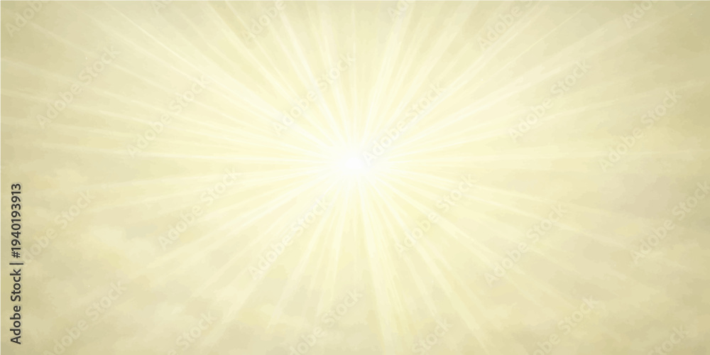 Obraz premium Vintage grunge sunburst background with bright orange and blue vector rays creating a hot summer sunlight flare illustration for a nature wallpaper pattern