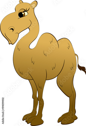 Camel. An animal that lives in the desert.