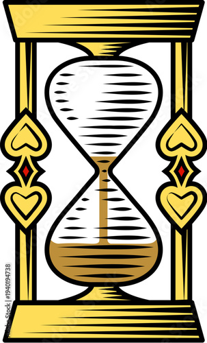 Vintage hourglass time symb...