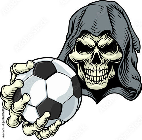 A grim reaper or death skel...