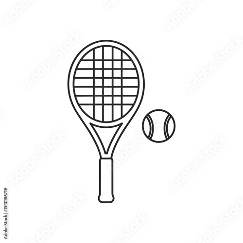 Professional Tennis Equipment with Tennis Racket and Ball for Sports Action Photography