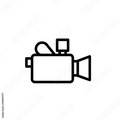 Professional Video Camera Illustration for Media Production and Filmmaking