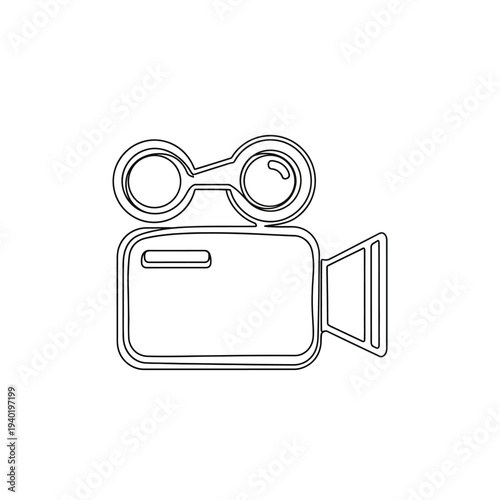 Professional Video Camera with Binoculars for Filmmaking and Recording