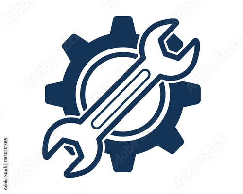 Mechanical tools and gear icon