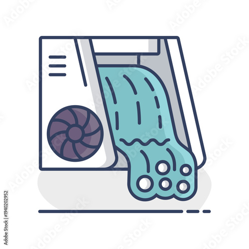 Hydroelectric power plant outline vector icon