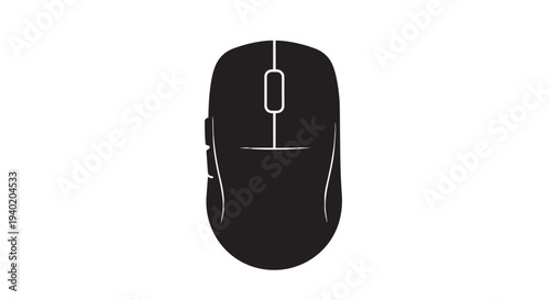 Computer mouse icon displays a modern ergonomic design for precise digital navigation and control.
