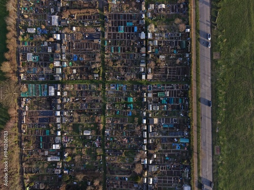 Aerial View of Otter spool Promenade Liverpool, detailing the River Mersey and surrounding grasslands.