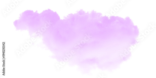 Принти на полотні Fluffy purple cloud isolated on black background for graphic design dreamy laven
