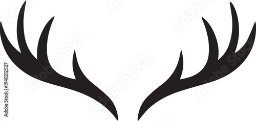Deer antlers vector illustration