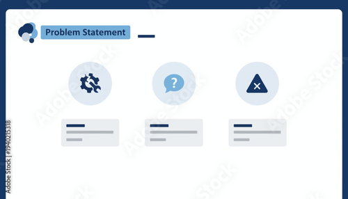 Minimalist Business Problem Statement Infographic with Icons