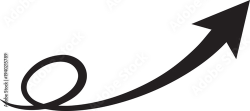 Swirling Arrow Pointing Up Icon