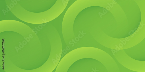 Abstract green and yellow gradient background with circle lines. Modern simple dynamic circles shapes element